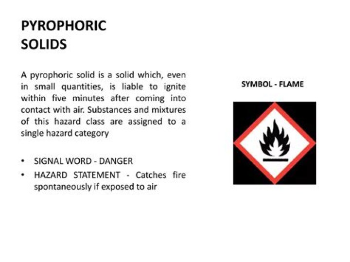 Are pyrophoric a physical hazard?
