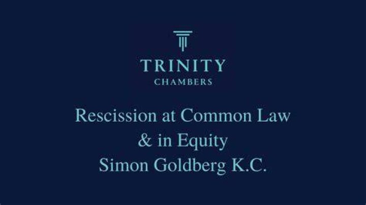 At common law rescission?