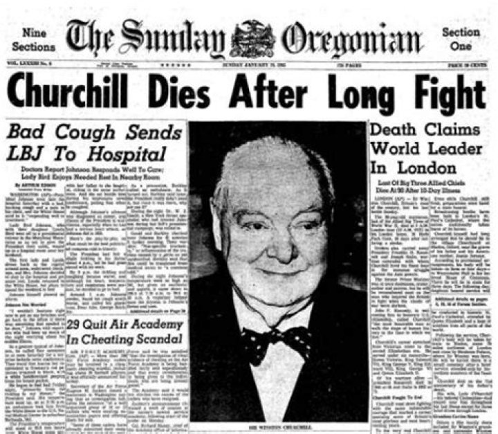 At what age did winston churchill die?