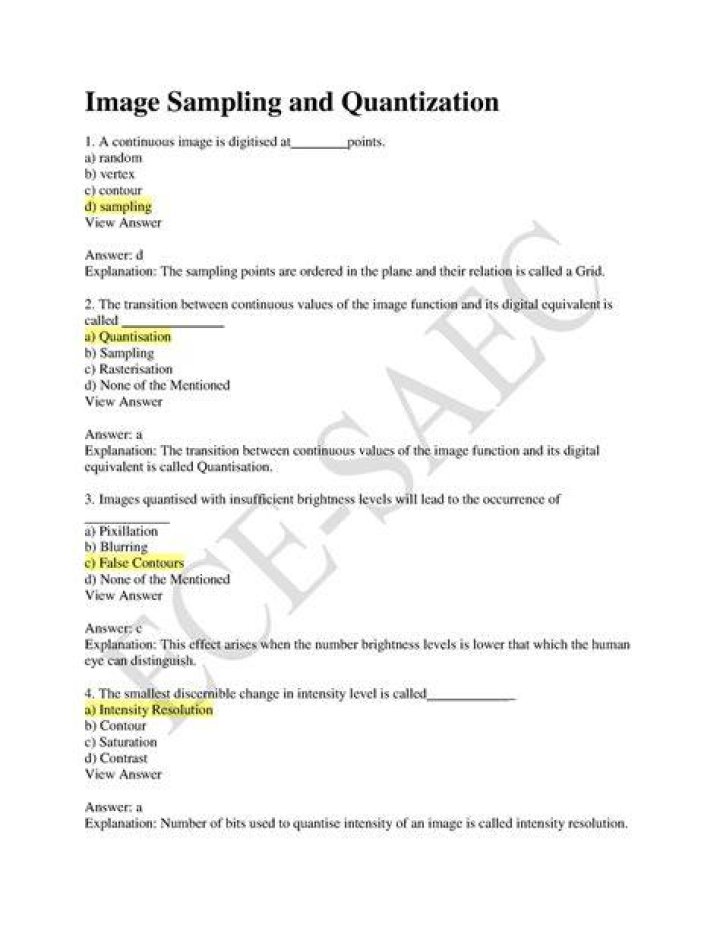 At what points a continuous image is digitised?