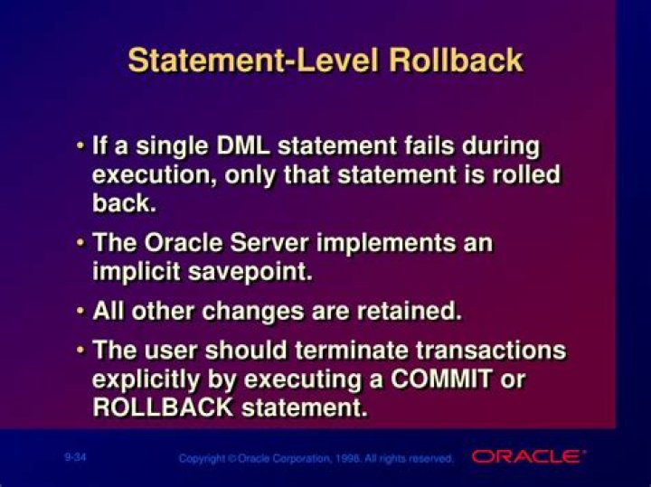 Can dml statements rolled back?