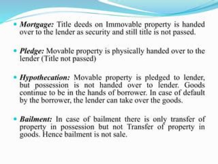 Can immovable property be pledged?