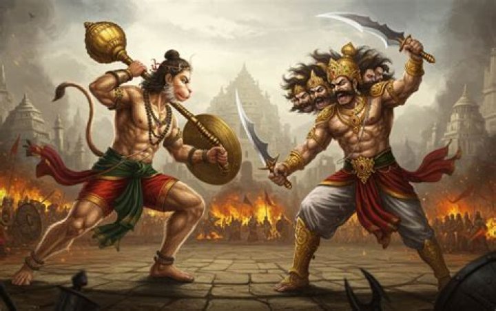 Did hanuman separated lanka from india?