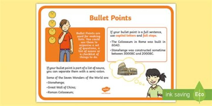 Do bullet points start with a capital letter?