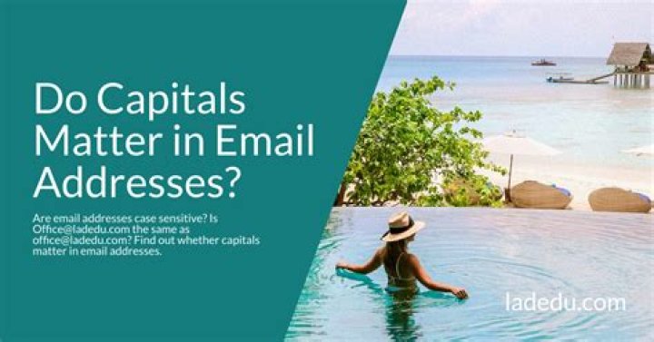 Do capitals matter in email?