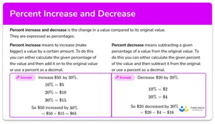 Do percentage increase and decrease?