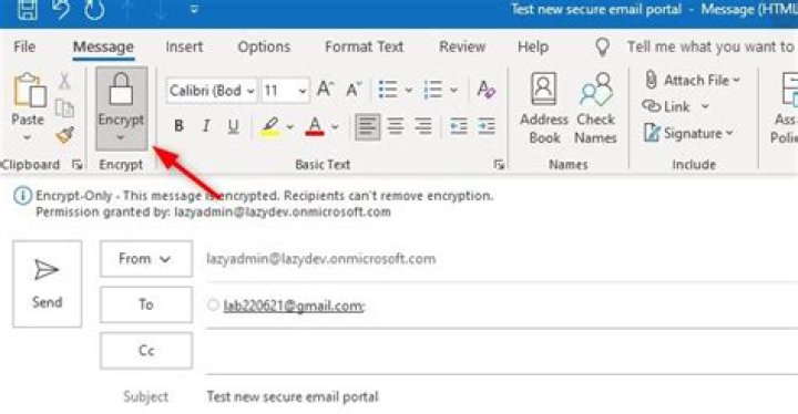 Does outlook encrypt emails?