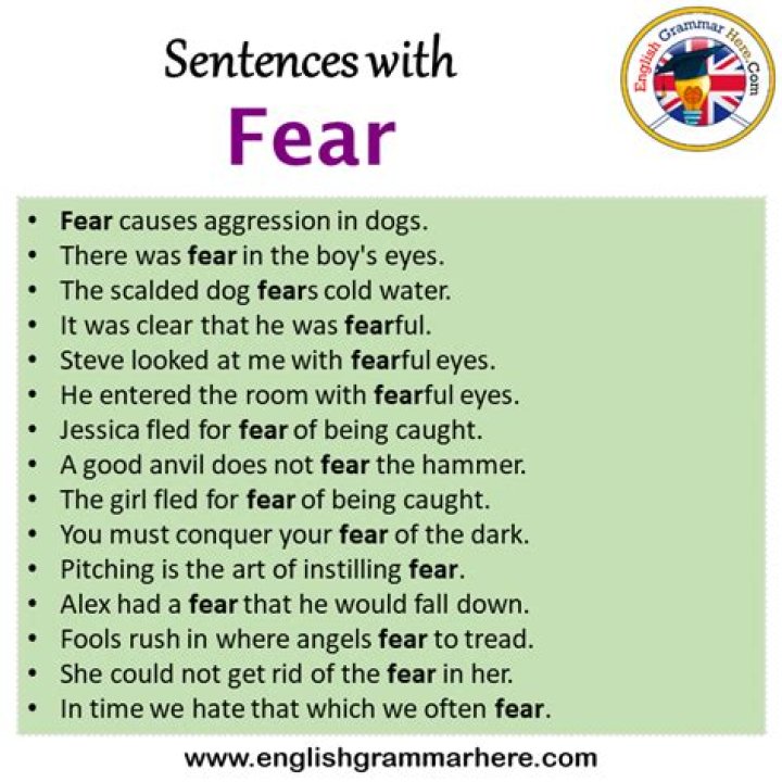 For fear that sentence?