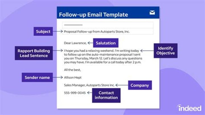 For follow up email?