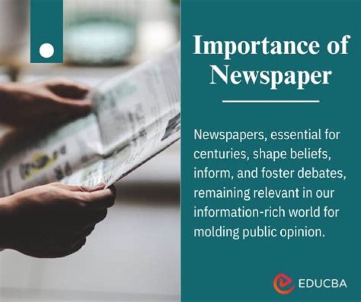For importance of newspaper?