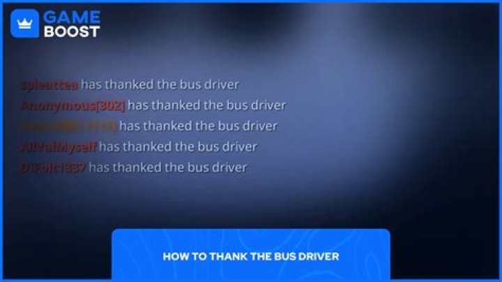 Has thanked the bus driver meaning?