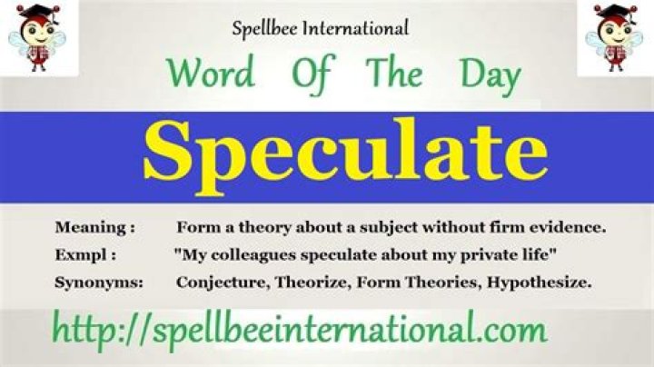 How can i use the word speculated in a sentence?