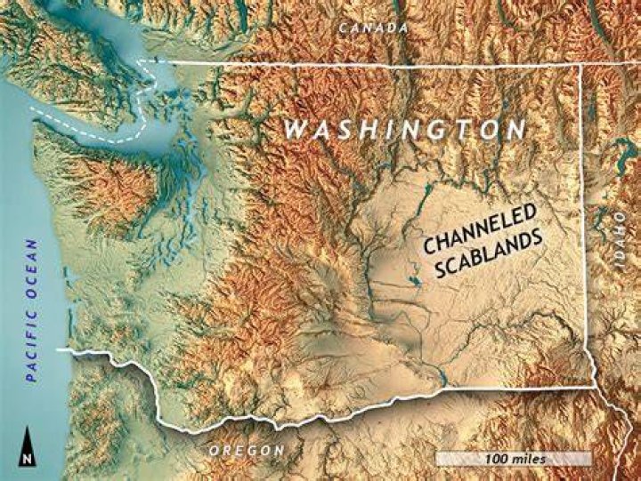 How did washington's channeled scablands form?