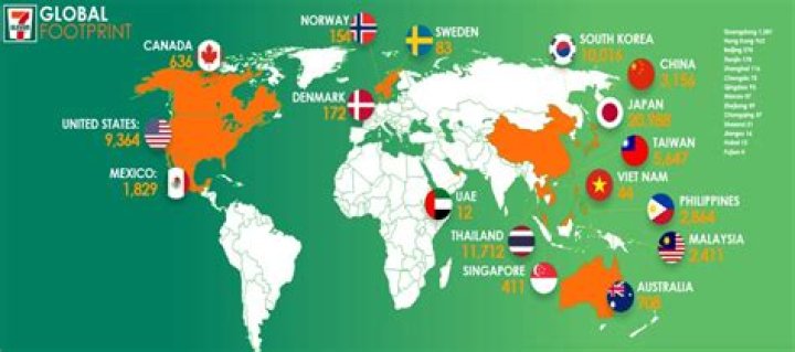 How many 7 elevens are there in the world?