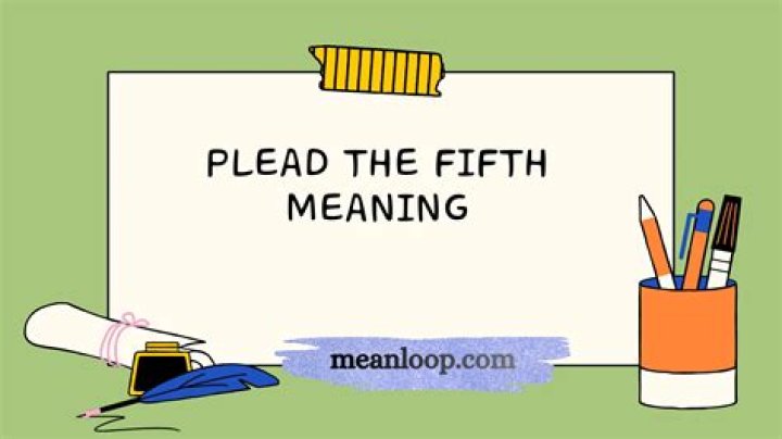 How plead the fifth?