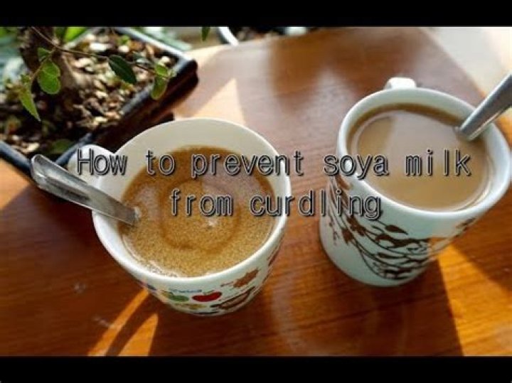 How to stop soya milk curdling in instant coffee?