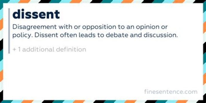 How to use dissent in a sentence?