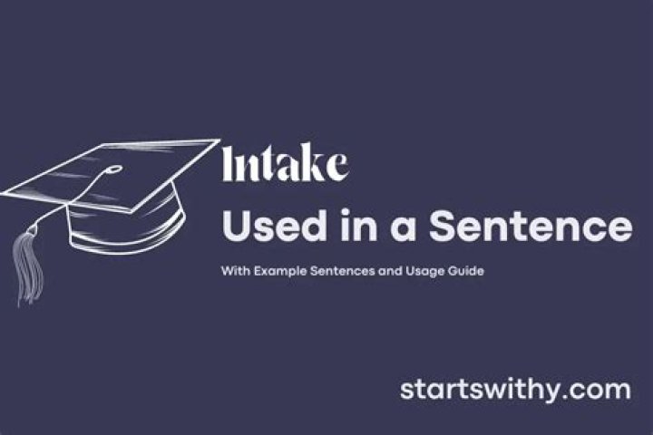 How to use intake in a sentence?