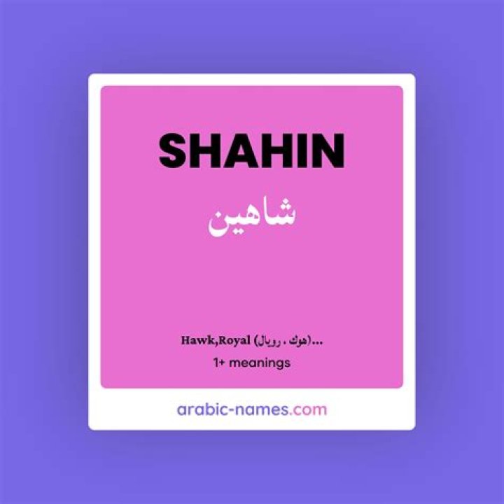 How to write shahin in arabic?
