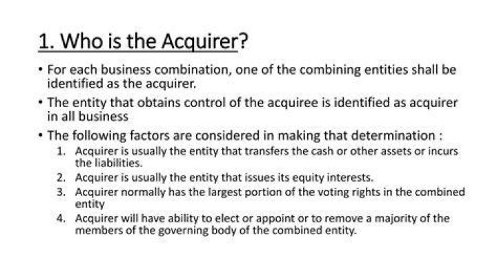 In a business combination the acquirer is the party that?