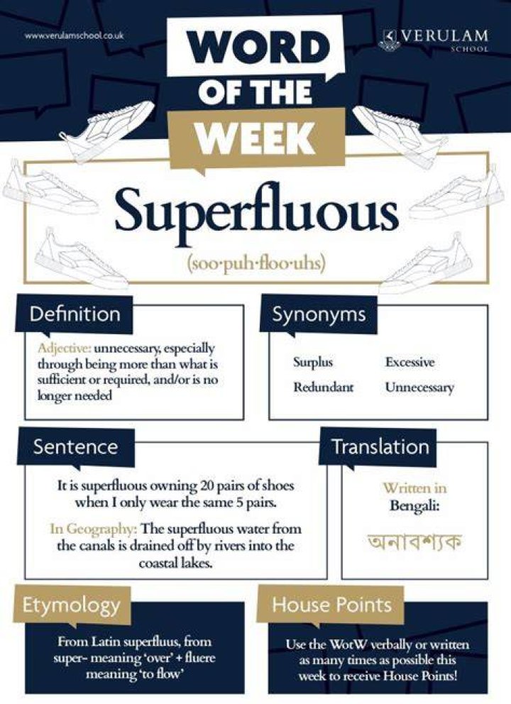 In a sentence superfluous?
