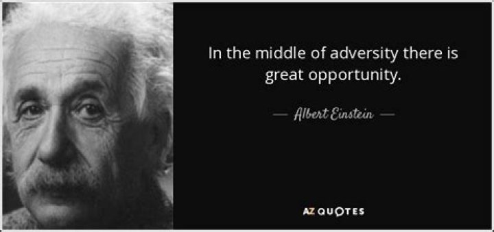 In adversity lies opportunity?