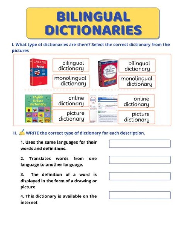 In bilingual dictionary definition?