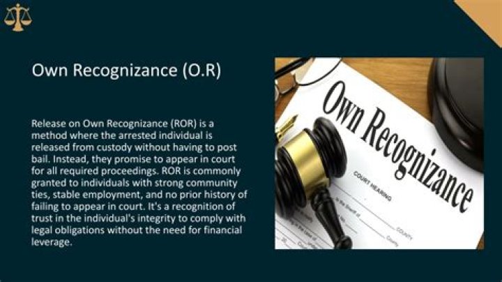 In community on own recognizance?