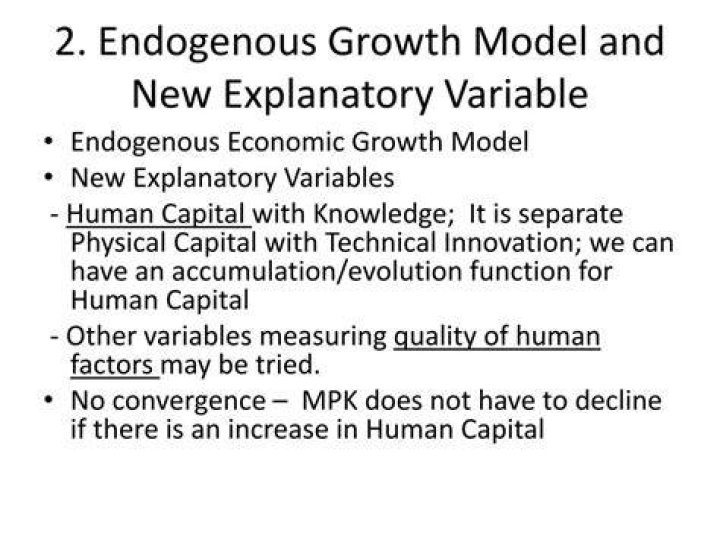 In endogenous growth models?