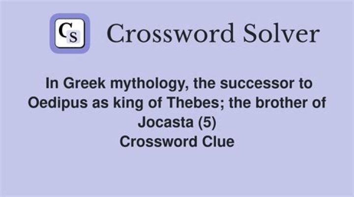 In greek mythology the successor to oedipus?