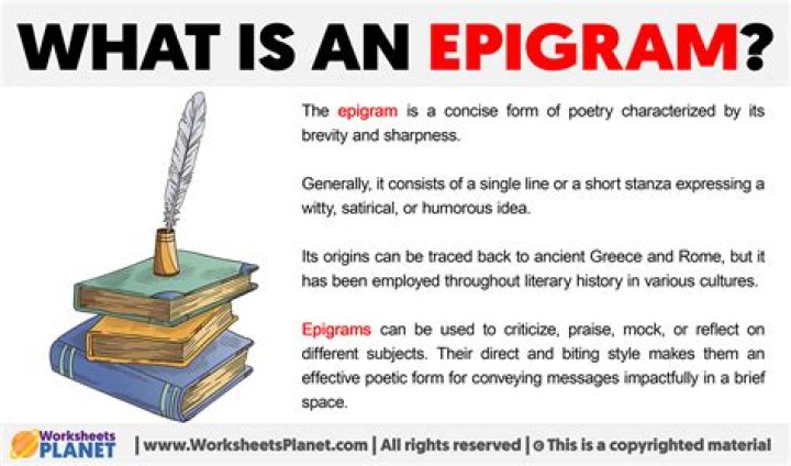 In literature what is epigram?
