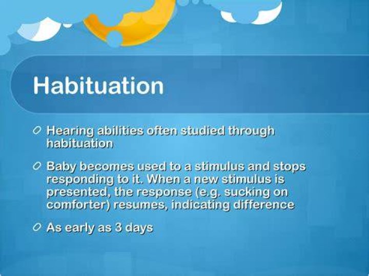 In the habituation method infants show?