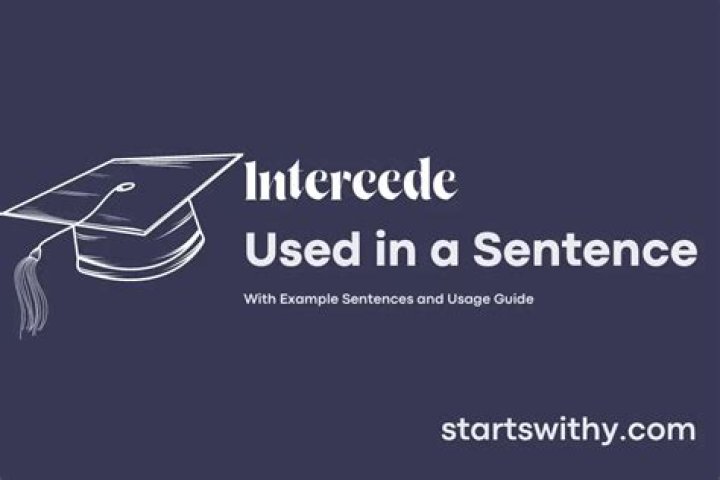 Intercede in a sentence?