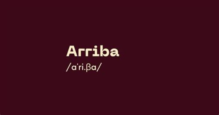 Is arriba a word?