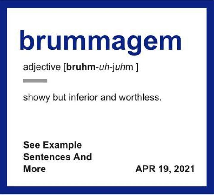 Is brummagem a real word?