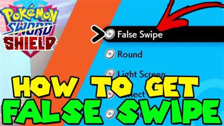 Is false swipe in pokemon sword?