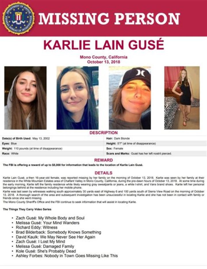 Is karlie guse still missing 2021?