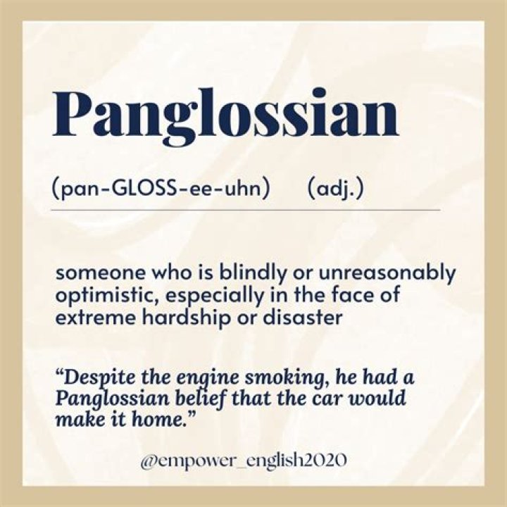 Is panglossian an adjective?