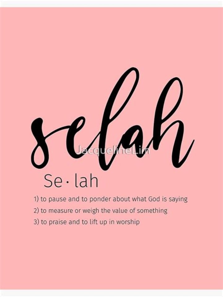 Is selah a biblical name?