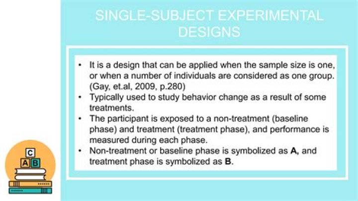 Is single subject design experimental?