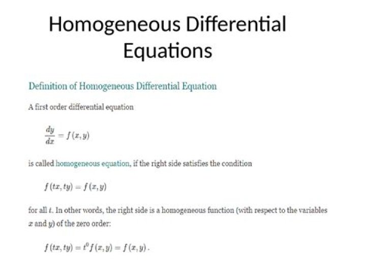 Is this differential equation homogeneous?