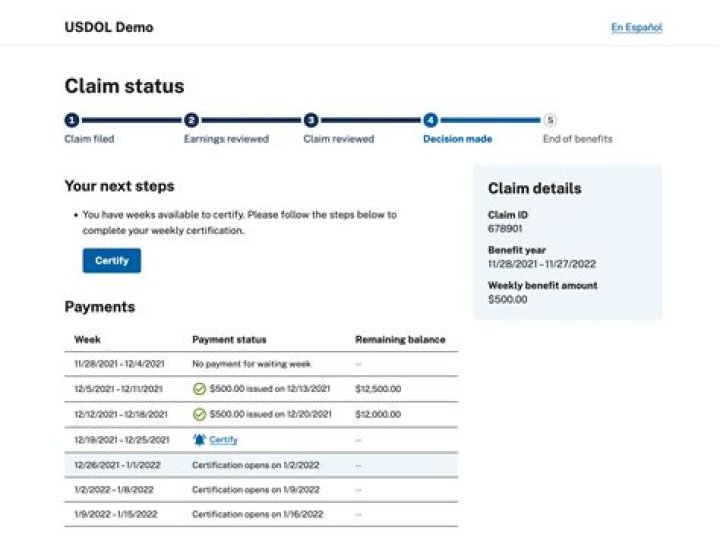 On edd what is claim balance?