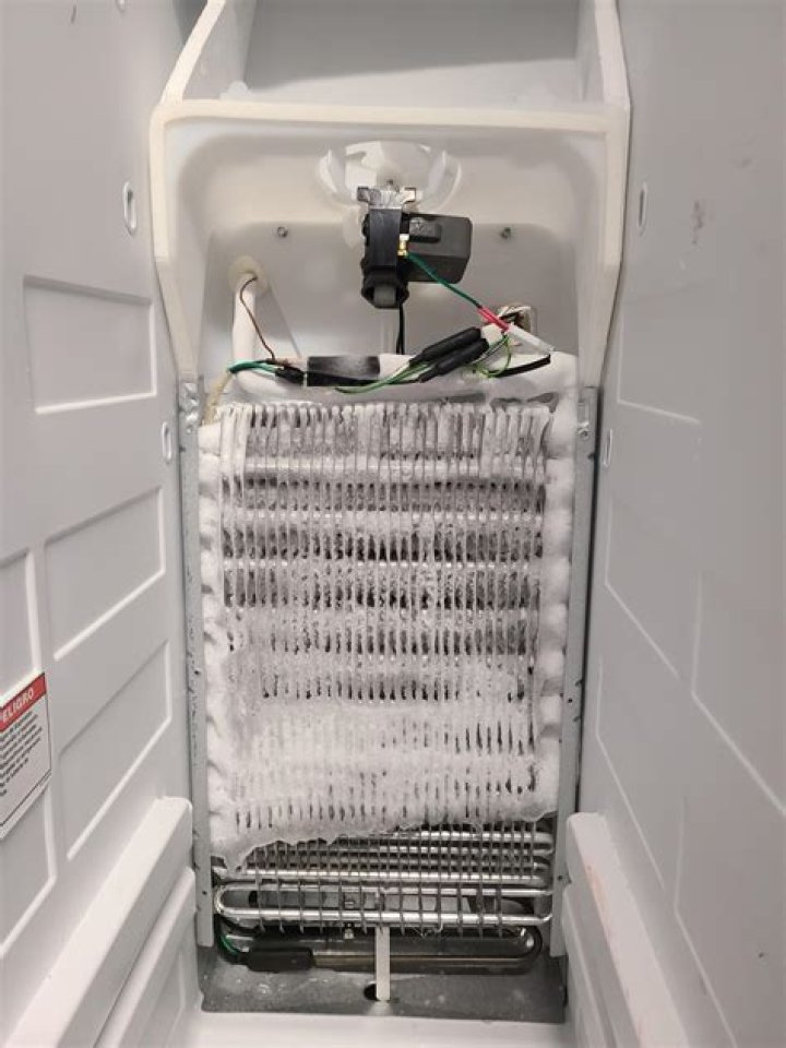 Should freezer coils have ice on them?