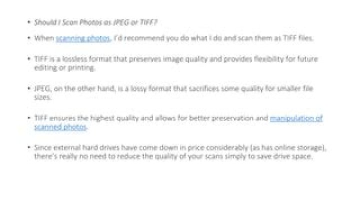 Should i scan photos as jpeg or pdf?