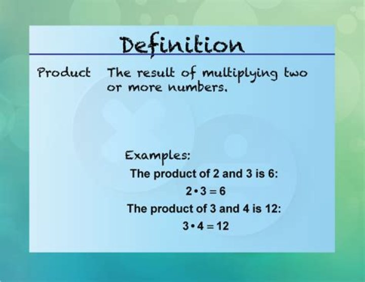 Was does product mean in math?