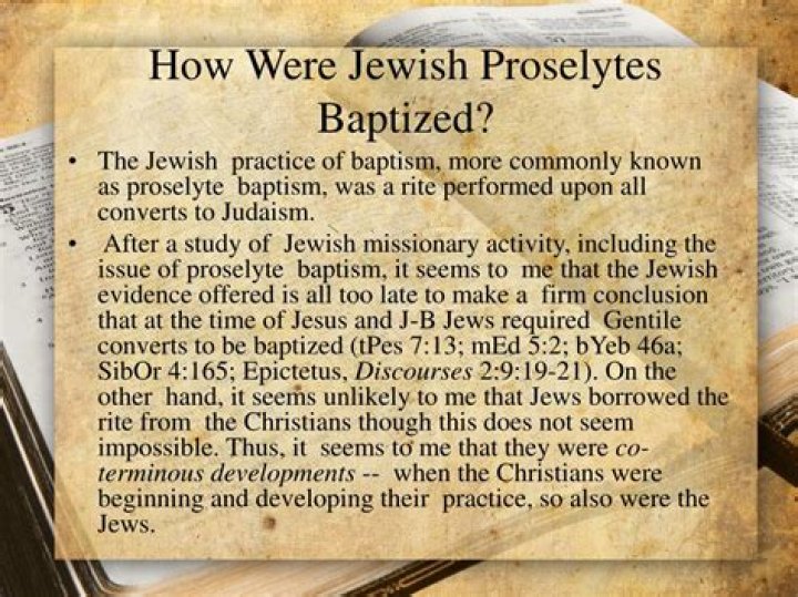 Were jewish proselytes baptized?