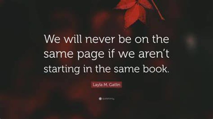 Were not on same page?
