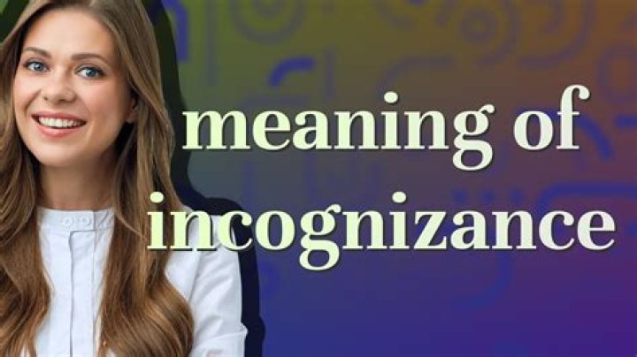 What's the definition of incognizance?