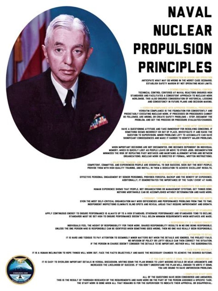 What are the 7 rules of rickover?