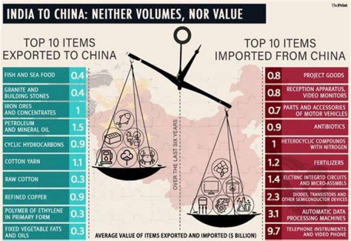 What china import from india?